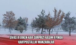 Sivas'a Erken Kar Sürprizi: Kasım Ayında Kartpostallık Manzaralar 