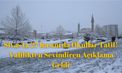 Sivas'ta Yarın da Okullar Tatil: Valilikten Sevindiren Açıklama Geldi