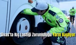 Sivas'ta Kış Lastiği Zorunluluğu Yarın Başlıyor