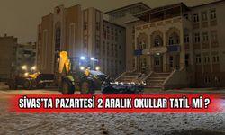 Sivas'ta Pazartesi 2 Aralık Okullar Tatil mi  