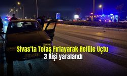 Sivas'ta Tofaş Fırlayarak Refüje Uçtu 3 Kişi yaralandı