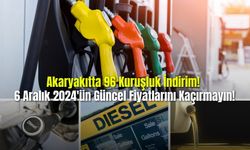 Akaryakıtta 96 Kuruşluk İndirim! 6 Aralık 2024'ün Güncel Fiyatlarını Kaçırmayın!