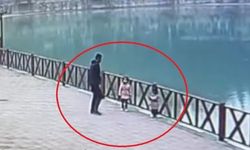 Göle Düşen Çocuğu Babasının Kurtardığı Anlar Kamerada