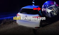 Sivas'ta Kontrolden Çıkan Otomobil KÖprü Korkuluğuna Çarptı