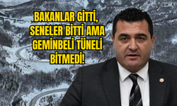 BAKANLAR GİTTİ, SENELER BİTTİ AMA GEMİNBELİ TÜNELİ BİTMEDİ!