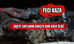 Feci Kaza  Gişeye Saplanan Araçta Karı Koca Öldü