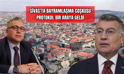 Sivas’ta Bayramlaşma Coşkusu Protokol Bir Araya Geldi