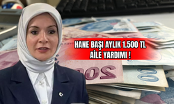 Hane Başı Aylık 1.500 TL Aile Yardımı!