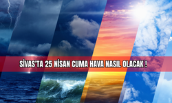 Sivas'ta 25 Nisan Cuma Hava Nasıl Olacak!