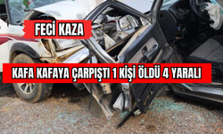 Feci Kaza! Otomobiller Kafa Kafaya Çarpıştı 1 Ölü 4 Yaralı