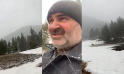 Nisan ayında yağan kar Sivaslıları şaşırttı