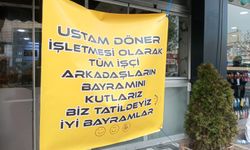 İşçi dostu esnaf! Bu pankart çok konuşulur