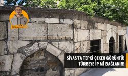 Sivas’ta Tepki Çeken Görüntü! Türbeye İp Mi Bağlanır!