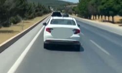Ambulansa yol vermedi kameraya yakalandı