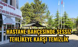 Hastane bahçesinde sessiz tehlikeye karşı temizlik