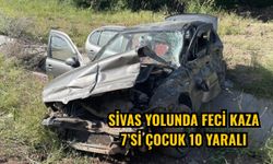 Sivas Yolunda Feci Kaza 7’si Çocuk 10 Yaralı