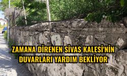 Zamana direnen Sivas Kalesi'nin duvarları yardım bekliyor