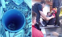 Karşıyaka'da kuyuya düşen adam kurtarıldı