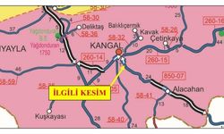 Kangal'da elektrik yolları kapattı