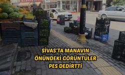 Sivas'ta manavın önündeki görüntüler Pes dedirtti