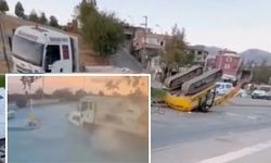 Tır arabayı oyuncak gibi ezdi!..