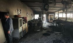 Sivas’taki yangında iş yeri kullanılamaz hale geldi