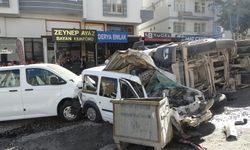 Bir anda freni patladı! 15 araç zincirleme hasar gördü
