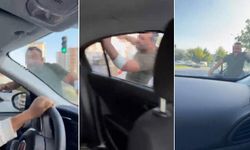 Kadın sürücülere saldırdı! Trafik magandası camda