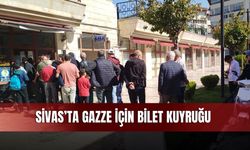 Sivas’ta Gazze İçin Bilet Kuyruğu
