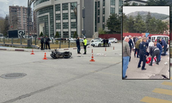 Korkutan çarpışma sonrası kavşak bir anda savaş alanına döndü