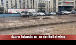 Sivas'ta Üniversite Yolları Çileye Döndü