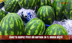Sivas’ta karpuz fiyatı bir haftada 30 TL birden düştü