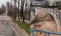 Sivas’ta Korku Dolu Anlar! Dereler Taştı, Yollar Kapandı!