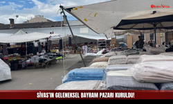 Sivas'ta bayram pazarı sabahın ilk ışıklarıyla kuruldu