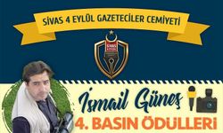 Sivas'ta İsmail Güneş Adına Basın Ödülleri Töreni Düzenlenecek