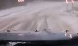 Dolu Yolu Beyaza Bürüdü! Sürücüler Zor Anlar Yaşadı