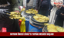 Bayram öncesi Sivas’ta yaprak mesaisi başladı