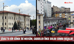 Sivas’ta Bir Günde İki Mevsim, Caddeler Önce Doldu Sonra Boşaldı!