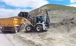 Sivas Altınyayla grup köy yolunda taşkın önlemi alındı