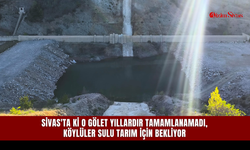 Sivas'ta ki o gölet yıllardır tamamlanamadı, köylüler sulu tarım için bekliyor