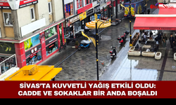 Sivas’ta Kuvvetli Yağış Etkili Oldu: Cadde ve Sokaklar Bir Anda Boşaldı
