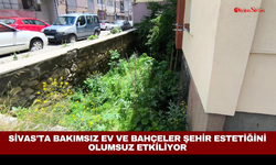 Sivas'ta bakımsız ev ve bahçeler şehir estetiğini olumsuz etkiliyor