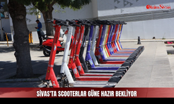Sivas'ta Scooterlar Güne Hazır Bekliyor