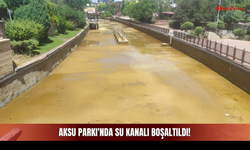 Aksu Parkı'nda su kanalı boşaltıldı!