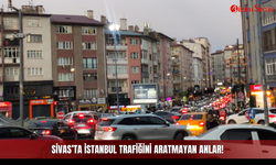 Sivas’ta İstanbul trafiğini aratmayan anlar!