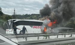 Sivas'tan Samsun'a giden otobüs yandı!