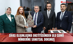 Sivas Olgunlaşma Enstitüsünden Ulu Camii minberine sanatsal dokunuş