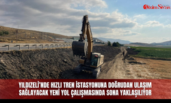 Yıldızeli’nde hızlı tren istasyonuna doğrudan ulaşım sağlayacak yeni yol çalışmasında sona yaklaşılıyor