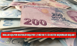 Okullar Açılıyor Destekler Başlıyor 1,2 Milyar TL’lik Destek