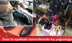 Sivas'ta ayakkabı tamircilerinde kış yoğunluğu